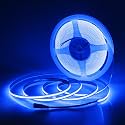 Aclorol 32.8ft Blue Led Strip Lights COB Led Strip Light 24V Flexible LED Tape Light for Bedroom Kitchen Cabinet Closet Other Home Indoor Decor 3200Leds 10M(Power Supply&amp;Dimmer Not Included)