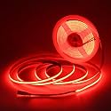 Aclorol Led COB Light Strip 16.4ft Red Flexible COB Strip Lights 12V for Bedroom Tape Lighting 1600Leds/5M for TV Cabinet Closet Other DIY Lighting(Power Supply&amp;LED Dimmer Not Included)
