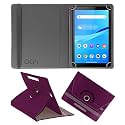 Acm Rotating Leather Flip Case Compatible with Lenovo Tab M7 Tablet Cover Stand Red