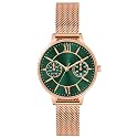 Acnos Luxury Rose Gold Mesh Strap Analog