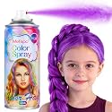 Acomler Purple Hair Spray Temporary Hair Color Spray for Kids Women Men, Washable One-Time Use Hair Color Wax Dye, Hair Coloring Natural Style Gel for Halloween,Cosplay,Party,Christmas(Purple, 4.06Oz)