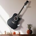 Acoustic Horizontal Guitar Hangers for Wall Wooden Wall Mount (White)