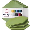Acoustic Panels 12-Pack - 12"X10.4"X0.4" Soundproof Wall Panels - High Density Sound Dampening - Gin Green Hexagon