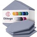 Acoustic Panels 12-Pack - 14"X12.1"X0.4" Soundproof Wall Panels - High Density Sound Dampening - Dusky Gray Hexagon