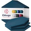 Acoustic Panels 12-Pack - 14"X12.1"X0.4" Sound Panels - High Density Sound Dampening - Ocean Turquoise Hexagon