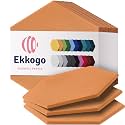 Acoustic Panels 12-Pack Soundproof Wall Panels 12"X10.4"X0.4" Sound Panels High Density Sound Dampening Panels - [70'S Orange Hexagon]