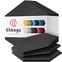 Acoustic Panels 12-Pack Soundproof Wall Panels 12"X10.4"X0.4" Sound Panels High Density Sound Dampening Panels - [Dark Gray Hexagon]