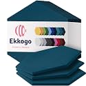 Acoustic Panels 12-Pack Soundproof Wall Panels 12"X10.4"X0.4" Sound Panels High Density Sound Dampening Panels - [Ocean Turquoise Hexagon]