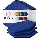 Acoustic Panels 12-Pack Soundproof Wall Panels 12"X10.4"X0.4" Sound Panels High Density Sound Dampening Panels - [Admiral Blue Hexagon]