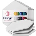 Acoustic Panels 12-Pack Soundproof Wall Panels 14"X12.1"X0.4" Sound Panels High Density Sound Dampening Panels - [White Hexagon]