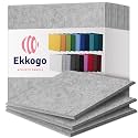 Acoustic Panels 12-Pack Soundproof Wall Panels 12"X12"X0.4" Sound Panels High Density Sound Dampening Panels - [Light Gray Square]