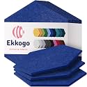 Acoustic Panels 12-Pack Soundproof Wall Panels 14"X12.1"X0.4" Sound Panels High Density Sound Dampening Panels - [Admiral Blue Hexagon]