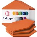 Acoustic Panels 12-Pack Soundproof Wall Panels 14"X12.1"X0.4" Sound Panels High Density Sound Dampening Panels - [Poppy Orange Hexagon]