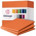 Acoustic Panels 12-Pack Soundproof Wall Panels 12"X12"X0.4" Sound Panels High Density Sound Dampening Panels - [Poppy Orange Square]