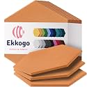Acoustic Panels 12-Pack Soundproof Wall Panels 14"X12.1"X0.4" Sound Panels High Density Sound Dampening Panels - [70'S Orange Hexagon]