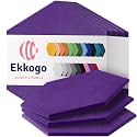 Acoustic Panels 12-Pack Soundproof Wall Panels 14"X12.1"X0.4" Sound Panels High Density Sound Dampening Panels - [Midnight Purple Hexagon]