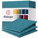 Acoustic Panels 12-Pack Soundproof Wall Panels 12"X12"X0.4" Sound Panels High Density Sound Dampening Panels - [Light Turquoise Square]