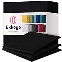 Acoustic Panels 12-Pack Soundproof Wall Panels 12"X12"X0.4" Sound Panels High Density Sound Dampening Panels - [Deep Black Square]