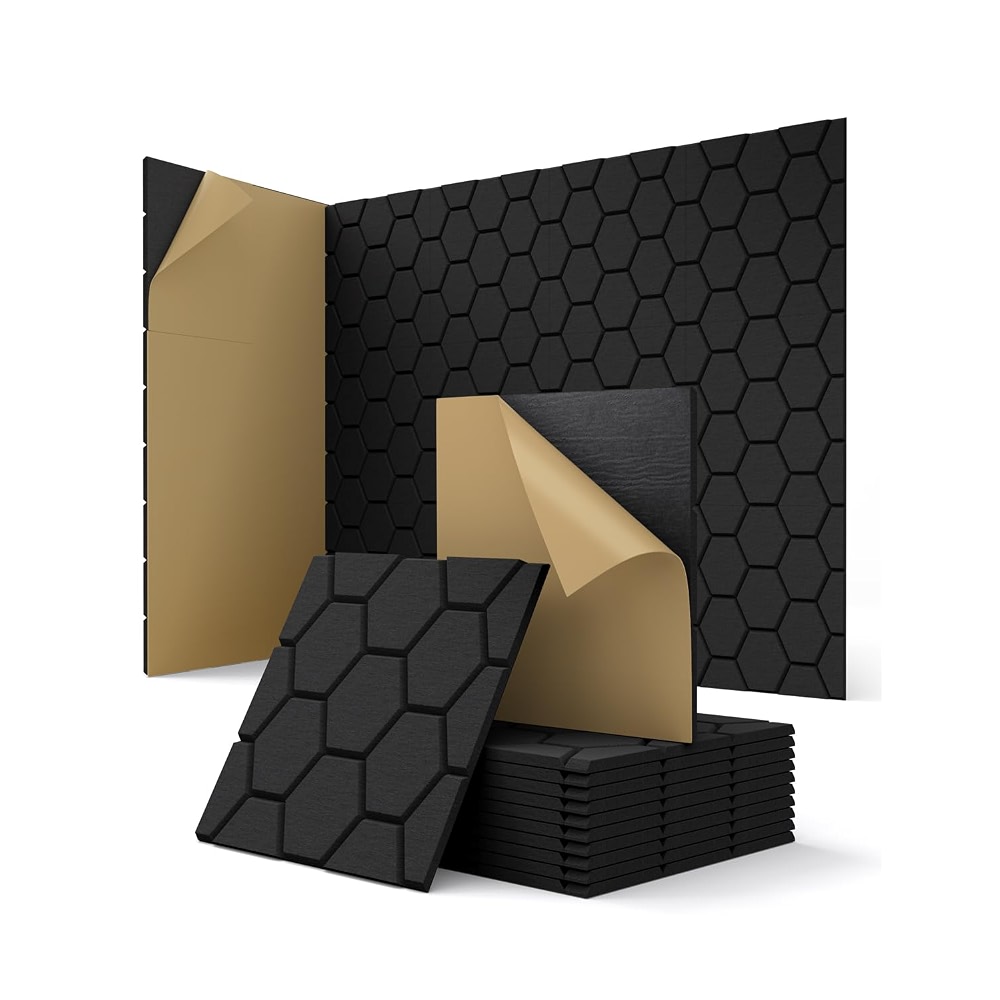 Acoustic Wall Panels Sound Absorbing, Honeycomb Self Adhesive Wall ...