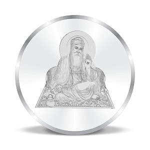acpl precious moments silver coin guru nanak dev ji at gurudwara 999 pure