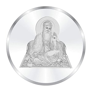 acpl precious moments silver coin guru nanak dev ji at gurudwara 999 pure