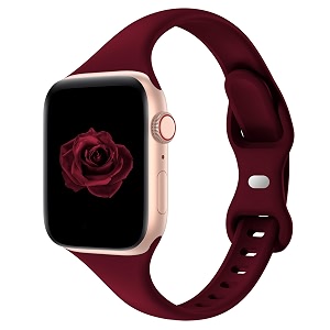 acrbiutu bands compatible with apple watch 38mm 40mm 42mm 44mm slim thin narrow silicone sport accessory strap wristband for iwatch series 12345 women men