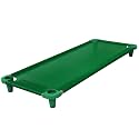Acrimet Premium Stackable Nap Cot (Stainless Steel Tubes) (Green Cot - Green Feet) (1 Unit)