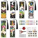 ACRNIGHEET 6PCS Cross Stitch Bookmark Kit for Beginner (Book &amp; Magic)