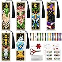 ACRNIGHEET 6PCS Cross Stitch Bookmark Kit for Beginner(Divination)