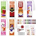 ACRNIGHEET 6PCS Cross Stitch Bookmark Kit for Beginner(Funny Reading)