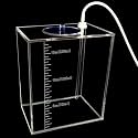 Acryli Made dosing Container, Liquid srorage Bucket, Aquarium Air Pump Accessories，dosing Pump Liquid containers,Reservoir (2.5L/0.66gal Blue lid)