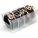 Acrylic Belt Organizer 4 Compartment Wardrobe Organizer for Storage Belt Space Saving Storage Box for Versatile Closet Storage Drawer Holder-Belts,Ties,Socks,underwear Drawers Organiser