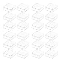 Acrylic Box, Clear Acrylic Containers 24 Pack 2.4x2.4x0.79 Inches, Square Plastic Cube with Lid for Candy, Pill, Beads, Coins