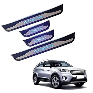 acrylic car led illuminated stepscuff platesill plate for hyundai creta 2016