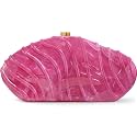 Acrylic Clutch Purse for Women Evening Bag, Irregular Shell Acrylic Purse Box Clutch with Chain for Party Wedding Prom