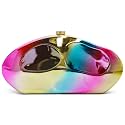 Acrylic Clutch Purse for Women Evening Bag, Irregular Shell Acrylic Purse Box Clutch with Chain for Party Wedding Prom