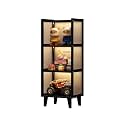Acrylic Display Case, 3-Tier Clear Showcase, Simple Floor Storage Cabinet for Collectibles, Multi-Layer Open Display Shelf, No Door Design for Easy Access