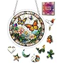 Acrylic Jigsaw Puzzle Suncatcher Butterfly Flower Adult Puzzles Gifts 9.8"