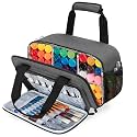 Acrylic Paint Organizer Bag for up to 54 Bottles (2 oz), Art Supply Storage