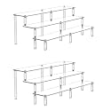 Acrylic Riser Display Shelf, 3 Tier Acrylic Shelves for Figures, 15.8 Inch