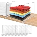 Acrylic Shelf Dividers for Closet Organization 8PCS Closet Shelf Divider Closet Dividers for Shelves Shelf Organizer for Closet Shelf Organizer for Wood Closet Separator Clear