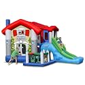 Action Air Bounce House, Bouncy Inflatable House with Blower, Jumping House for Kids with Foldable Sunroof, Love for Kids (No Balls)