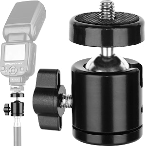 action pro 14 swivel mini ball head screw tripod mount compatible with dslr camera camcorder light bracket