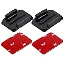 Action Pro 2 x 3M 2 Curve Adhesive Sticky Mount Compatible with GoPro Hero 13 12 11 10 9 8 7 6 5 4 3+ 3 SJCAM Yi 4K Eken Noise Play and Other Action Cameras
