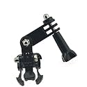 Action Pro 3-Way Adjusment Base Front Mount Helmet with Adhesive Pad Compatible with GoPro Hero 13 12 11 10 9 8 7 6 5 4 3+ 3 DJI Insta360 X3 SJCAM YI 4K Eken Xiaomi Action Camera
