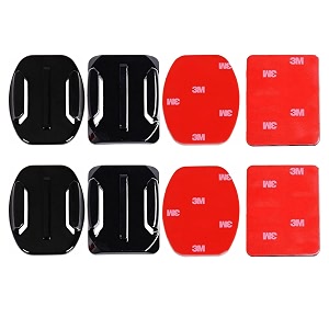 action pro 3m adhesive pads 2 x flat and curved mounts compatible with gopro hero 13 12 11 10 9 8 7 6 5 4 3 3 sjcam yi noise play action cameras
