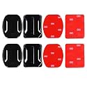 Action Pro 3M Adhesive Pads 2 x Flat and Curved Mounts Compatible with GoPro Hero 13 12 11 10 9 8 7 6 5 4 3+ 3 SJCAM YI Noise Play Action Cameras