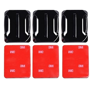 action pro 3m curve adhesive sticky mount compatible with gopro 1312111098765433 dji osmo insta360 yi eken sjcam noise play amp other action cameras pack of 3