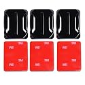 Action Pro 3M Curve Adhesive Sticky Mount, Compatible with GoPro 13/12/11/10/9/8/7/6/5/4/3+/3, DJI Osmo, Insta360, Yi, Eken, SJCAM, Noise Play &amp; Other Action Cameras (Pack of 3)