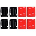 Action Pro 3M Curve Adhesive Sticky Mount, Compatible with GoPro 13/12/11/10/9/8/7/6/5/4/3+/3, DJI Osmo, Insta360, Yi, Eken, SJCAM, Noise Play &amp; Other Action Cameras (Pack of 4)